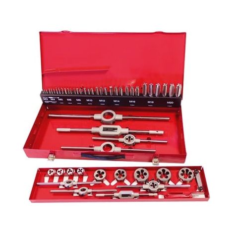 KING TONY - Jeu de tarauds, filières, porte outils - 54pcs