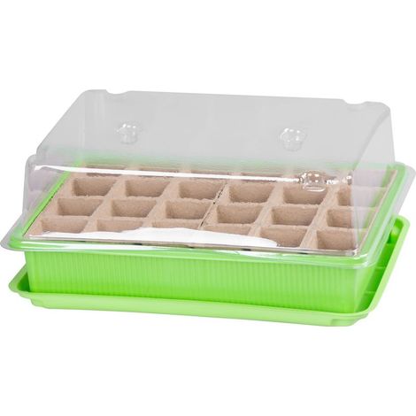 Minigewächshaus Strend Pro, Pflanzset, 5-teilig, 24 Pflanzgefäße, 27,5x20,5x7 cm (1/4)
