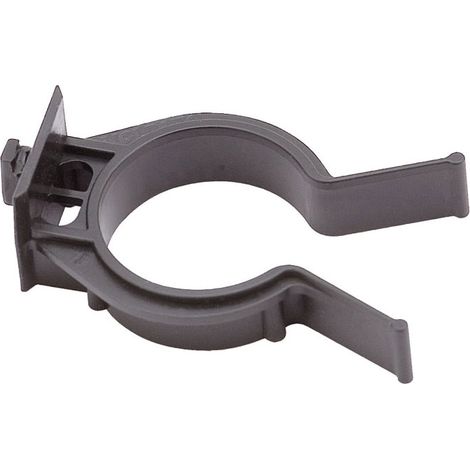 Clip de fixation lambris PVC noir – Ecartement 24 mm – Pour pieds Ø 28mm à 30mm – Vendu à l'unité – Volpato (1/2)