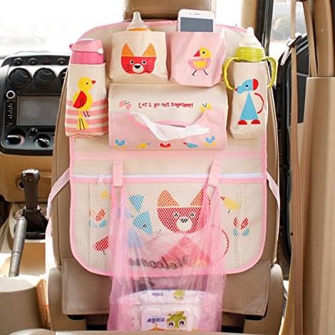 Sac de rangement pliable pour voiture, organisateur de dossier avec poches, tissu Oxford.