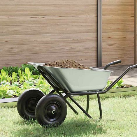 vidaXL Sostituzione Vassoio Carriola Argento 88 x 60 x 32 cm