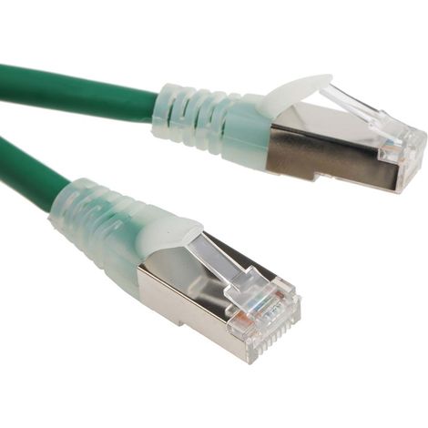 Câble cat 6 Avec connecteur / , F/UTP, gaine LSZH Vert, 500mm ( Prix pour 1 )