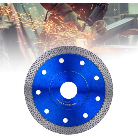 Lame de scie diamantée, disque de coupe, kit de rechange pour meuleuse d'angle, diamètre 115 mm, pour béton et marbre. (1/5)