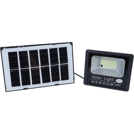 Lampe solaire 30W avec télécommande, détecteur de mouvement et minuterie pour l'extérieur
