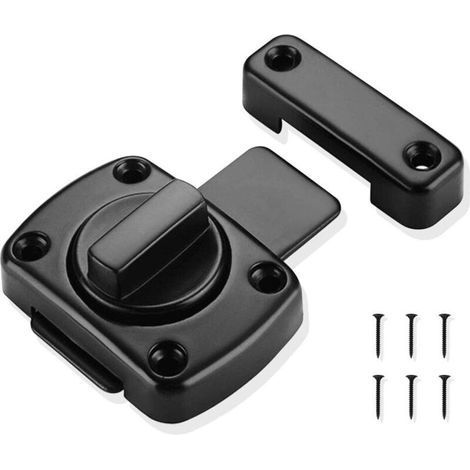 Turn Latch/Door Latch/Latch Lock/Garden Door Latch/Brushed Stainless Steel Finish/Applicable to Various Doors-Black (1/5)