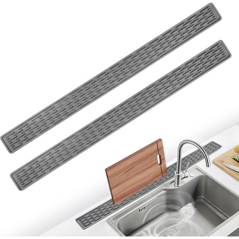 Drainage Mats for Narrow and Extended Edge Sink 70 x 5.5 cm Pack of 2 (1/5)
