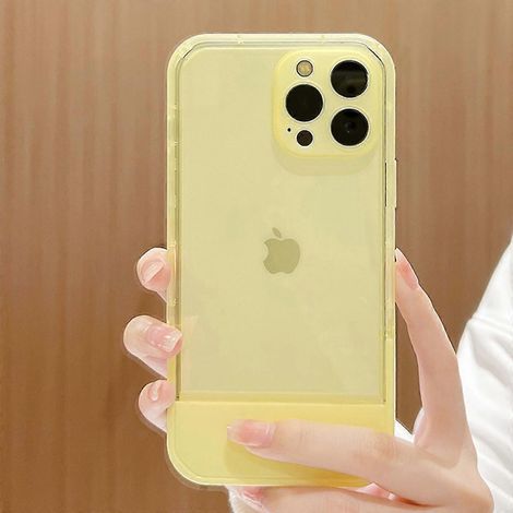 Unsichtbare Handyhülle mit Ständer, ultradünn, flexibel und kratz- und stoßfest, kompatibel mit dem iPhone 13 Pro.