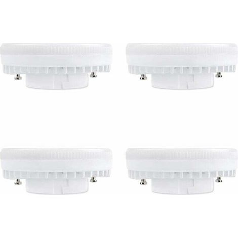 Ampoule GX53 LED 9W, Blanc Froid 6000K, 120°, Équivalent Lampe CFL GX53 15W-18W, 900LM, Non-dimmable, Spot LED Encastrable pour Meuble Cuisine/Plafond/Armoire, lot de 4