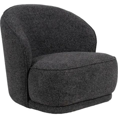 Fauteuil cosy uni gris marbré polyester pin SYLVESTRA (1/5)