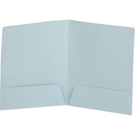 Pocket Folder L Shaped Folder Bevel Design Built in Pocket Convenient Put Paper FolderDouble Plug Sky Blue (1/5)