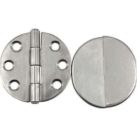 Charnière ronde en acier inoxydable 68642mm, charnière pliante avec rabat de poche, charnière sans trou, accessoires de quincaillerie marine et nautique. (1/3)