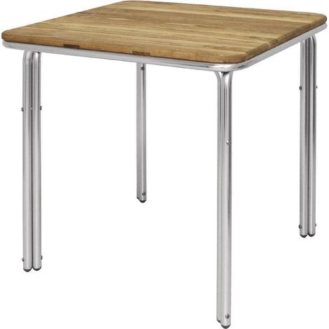 Table Carrée en Frêne et Aluminium 700 mm - Bolero (1/5)