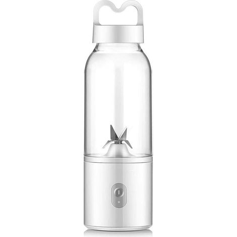Tragbarer elektrischer Mixer, Personal Blender, 400 ml, per USB wiederaufladbarer Mini-Personal Blender mit 4 Klingen aus Edelstahl, geeignet für Familien, Camping und Sport (1/4)
