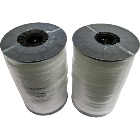 Electric Fence Tape Poly Fencing 40MM x 200M X2 (Electrified Polytape Horse Paddock White)