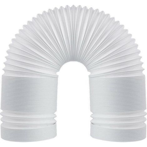 Tuyau d'échappement flexible en PVC, 130 mm (5 pouces) universel avec longueur 3 m, pour climatiseur, hotte aspirante, sèche-linge. (1/5)