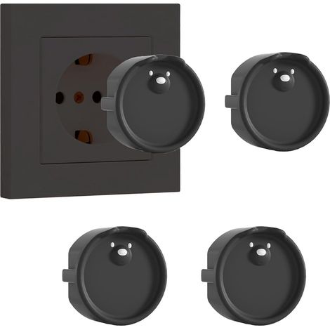 ABYSSE-Lot de 4 capuchons de protection pour prises de type F, capuchons de protection en silicone pour la protection contre la poussière et les éclaboussures protection contre les chocs électriques (1/5)