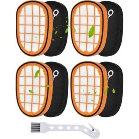 4 Filtres pour Philips FC6728 FC6727 FC6822 avec le nettoyage des brosses de nettoyage (1/5)