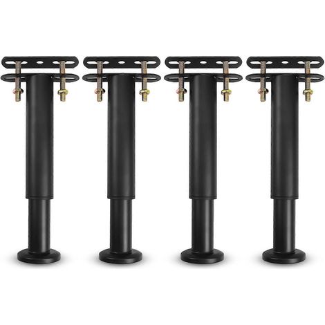 Pieds de meuble réglables, pieds de support de lit, pieds de meubles en métal, pieds de support de lattes centrales de cadre de lit extensibles et robustes, adaptés aux armoires, paquet de 4 pièces So (1/5)