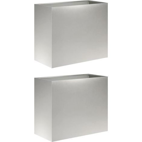 Maison Exclusive - Cache-pot de jardin 2 pc Argenté 60 x 30 x 40 cm (1/5)