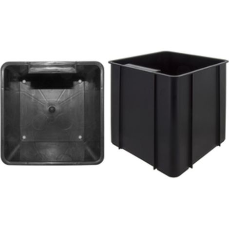 CONTENITORE IN ABS MULTIUSO 17X17XH19 CM NERO
