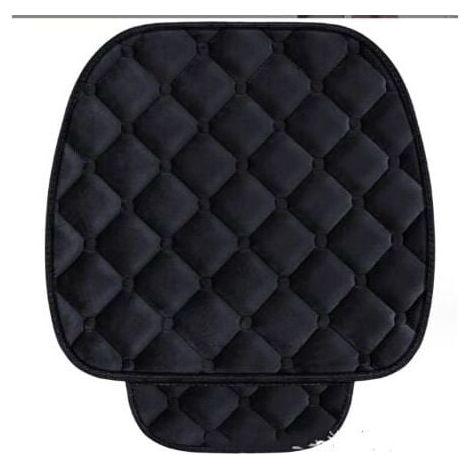 Front Seat, Black, Car Seat Cushion Velvet Cover for Vehicle Chair Pet Protection Mat (1/4)