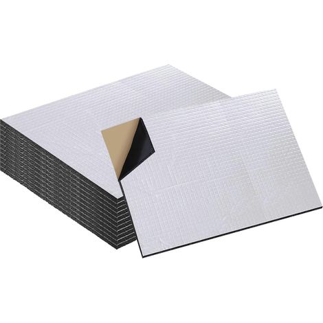 Isolatiemat Auto - Aluminiumfolie Thermisch Katoen 5 mm 10 mm - Geluidsisolatie Warmteisolatie Voor Motorkap Deuren Vloer Kofferbak - 1 Pièce (1/5)