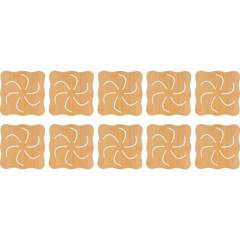 10 Stück hohle Untersetzer in Bambusoptik, Küchenaccessoire zum Schutz vor Verbrennungen (1/5)