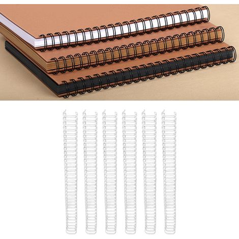 100 Blatt A4-Bindepapier, Rückendurchmesser 12,7 mm, 34 Zähne, Verhältnis 3:1, Nylonbeschichtung, Doppelring-Metallbindung, YO-Binderinge, Kapazität 100 Blatt, weiß. (1/5)