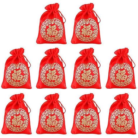 10 Stück Hochzeitsbeutel mit Kordelzug