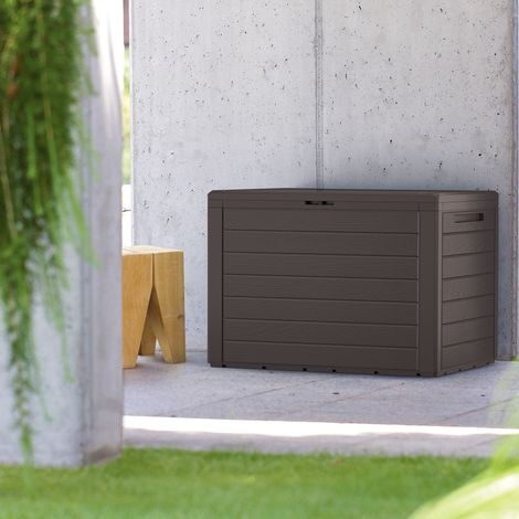 Contenitore da giardino, plastica marrone, capacità 190 litri (1/5)
