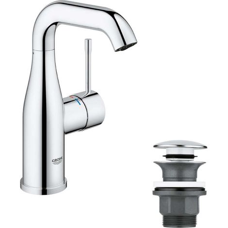Grohe Essence - Miscelatore monocomando per lavabo con piletta di scarico, cromato 23798001 (1/5)
