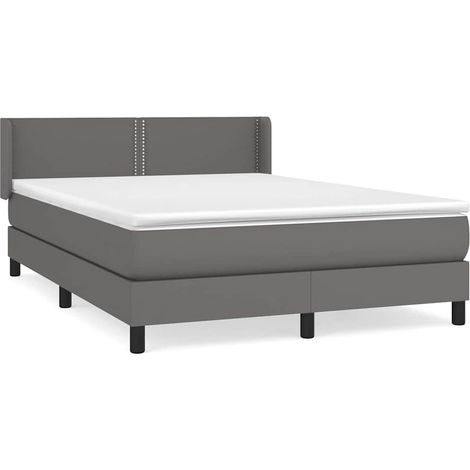 Maison Exclusive - Boxspringbett mit Matratze Grau 140x200 cm Kun (1/5)
