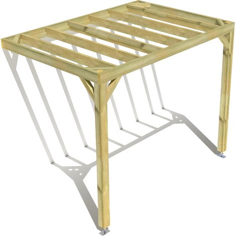 Pergola bois • 3m x 2m • adossée • sens profondeur • livraison comprise (1/3)