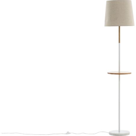 Table de chevet en acier avec lampe intégrée Hattman (1/5)