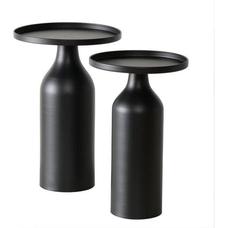 Boltze OPRAH mesas de centro negras 33 y 28 cm