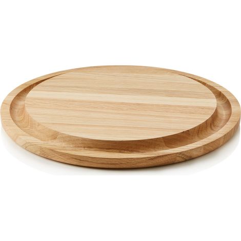 Planche de buffet Ø 35,5 cm H 3 cm bois de chêne PURE - Was Germany
