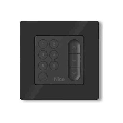 Nice DOMIW6B - Trasmettitore bidirezionale a parete, sei canali, nero
