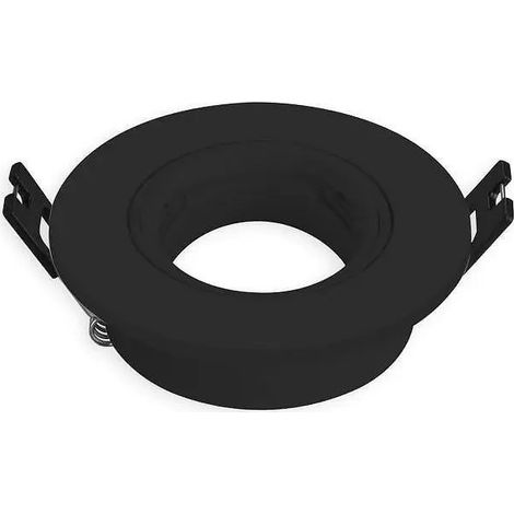 Aro Downlight Redondo Negro Basculante Ø75 mm Bombilla LED GU10 (1/3)