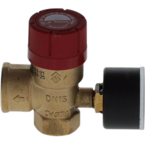 SIEGER Sicherheitsventil 3bar mit Manometer, für SG12AV9E-AV24E