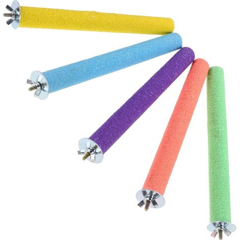 10 perches oiseaux bâtons à gratter, plateforme jeu perroquets/conures/perruches