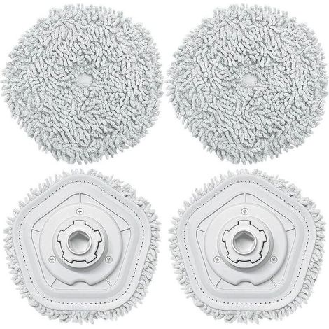 4PCS Chiffons pour Dreame W10/W10 Pro de Rechange pour aspirateur Robot, Lavable Tampon de Vadrouille, Parfait pour Tous Les Types (1/4)