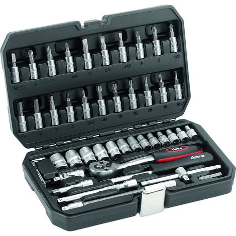 Cimco Set de llaves de vaso 45 piezas negro acero