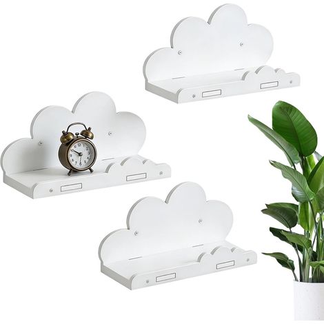 Étagères Flottantes Blanches Lot De 3 Étagères Flottantes 29,5x9,4x15cm Décoration Étagère Enfantine pour Fille Salle de Bain Coin Maison Salle de Jeux Chambre Enfant Appartement et (1/5)