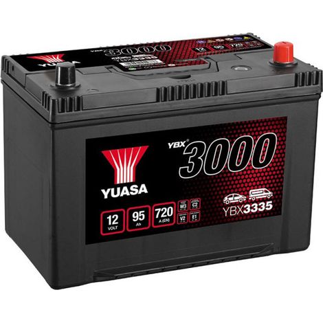 Batterie Yuasa YBX3335 conventionnelles standard 12 V 95 AH 720 AMPS L 304 l 174 H 225 (1/4)