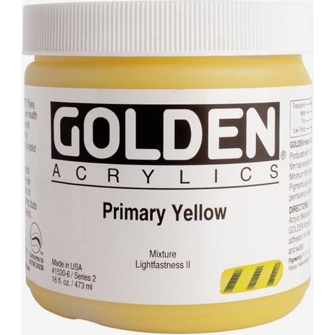 Peinture acrylique - Golden - Heavy Body - Jaune primaire - 473ml - Mixte