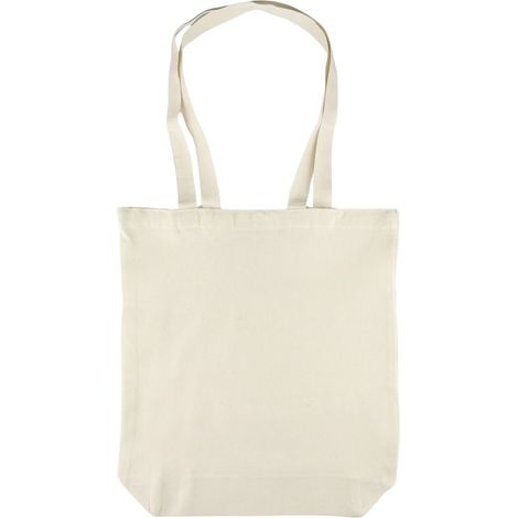 Sac en coton 220 g 380 x 420 x 10 cm avec anses, sans impression, lot de 5, couleur naturelle (1/5)