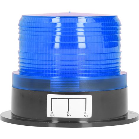 Gyrophares LED étanches, feux stroboscopiques de signalisation pour voitures, camions et autobus scolaires (bleu) (1/5)