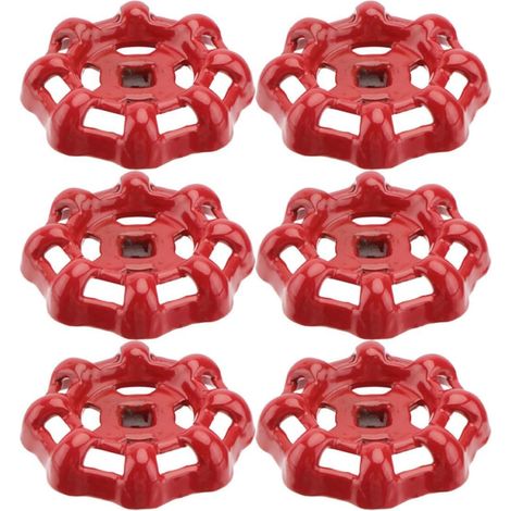 Poignée D'arrêt en Fonte Rouge, Lot de 6 Pièces à Fond Plat (1/5)