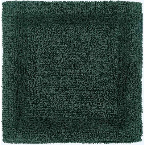 HOMESCAPES Tapis de douche en coton, 50 x 50 cm – Vert mousse