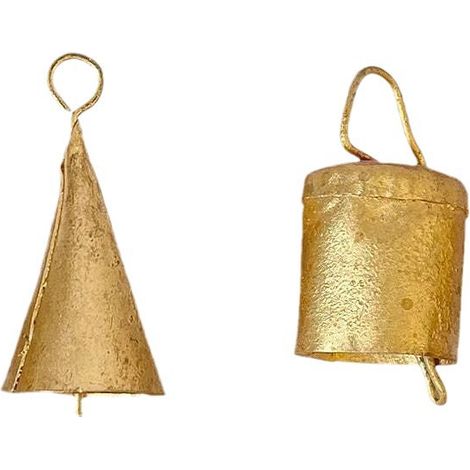 Cloche de Noël Cylindrique 5-6 x 2,5 cm Lot de 3 Décoration Festive pour Sapin Maison et Ornement de Fête (1/4)